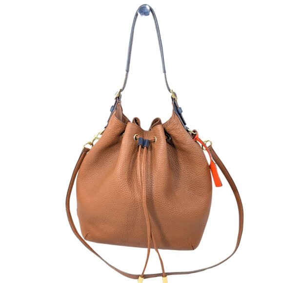 Coach Handbags - Coach Legacy Brown Pebbled Leather Convertible Large Bucket Bag 25306
